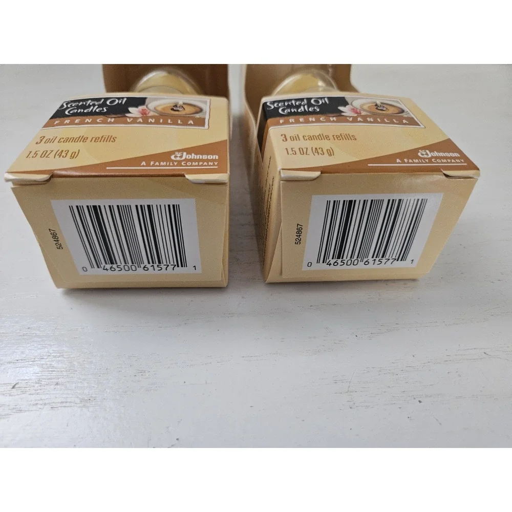 Glade FRENCH VANILLA Scented Oil Candles 6 Refills‎ 2 boxes Retired New Unopened